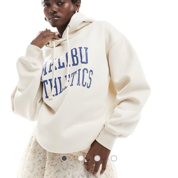 ASOS Tops - ASOS Daisy Street Oversized Hoodie w/ Vintage Collegiate Graphic Womens Size S